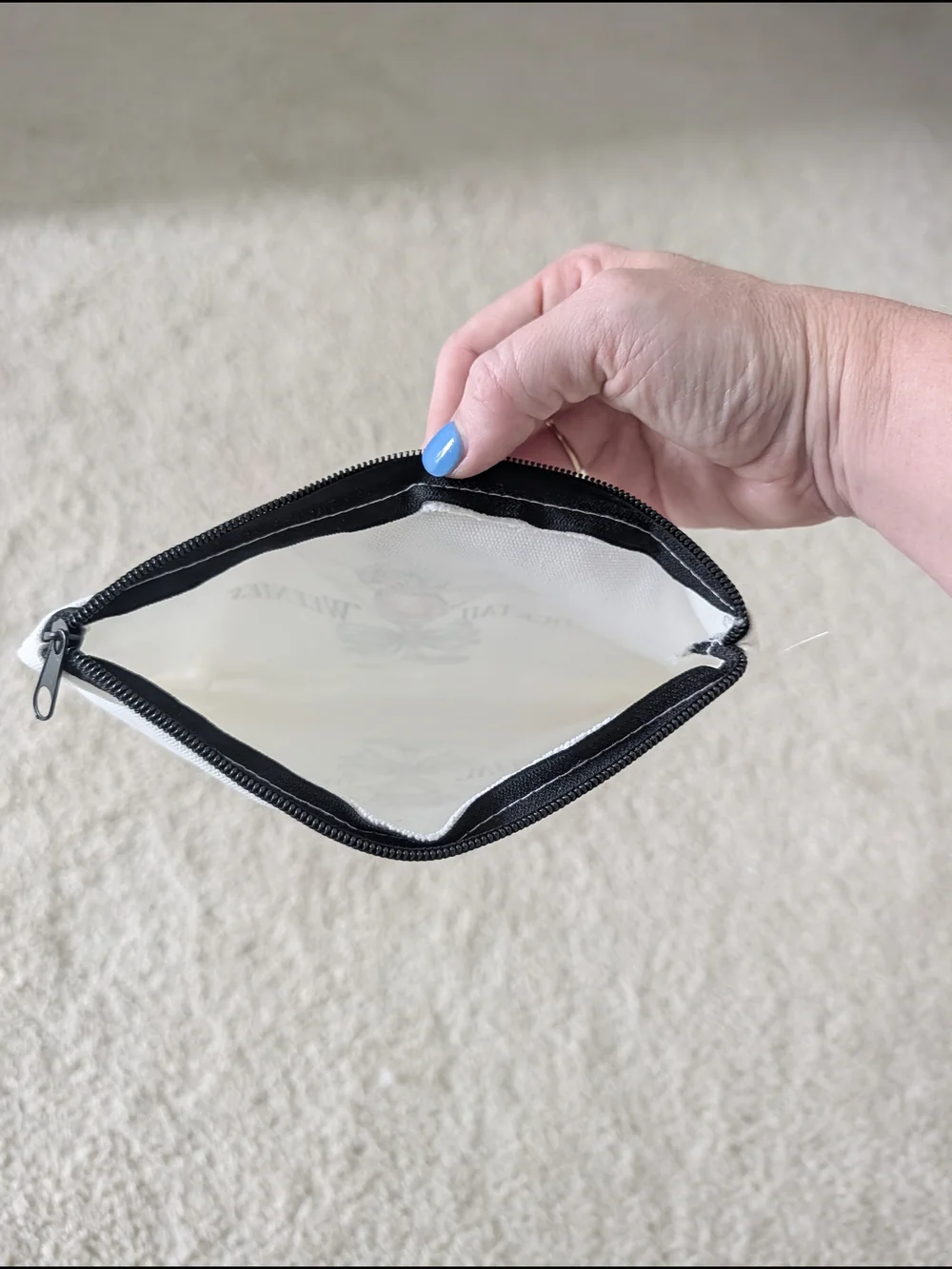 Cocktail Weenies White Zipper Pouch